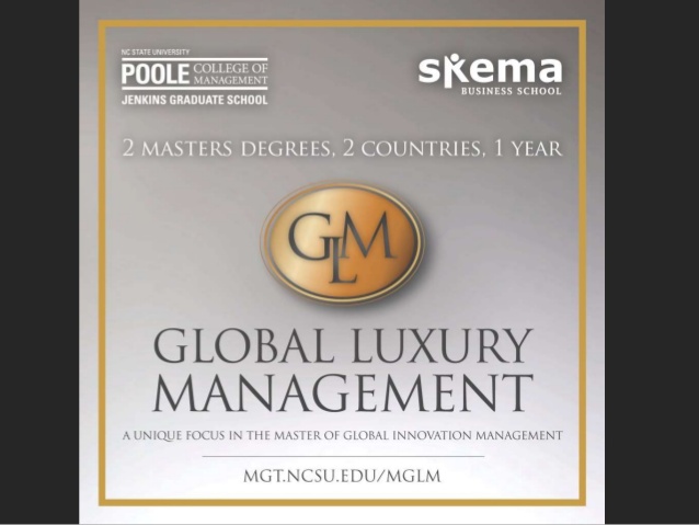 NC State Global Luxury Management Master's Degree Program