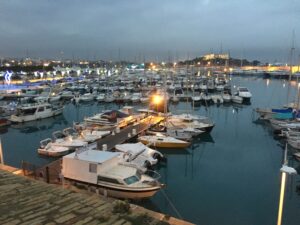 Port Vauban at dusk