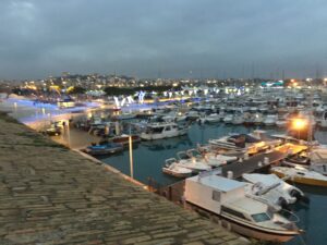 Port Vauban at dusk