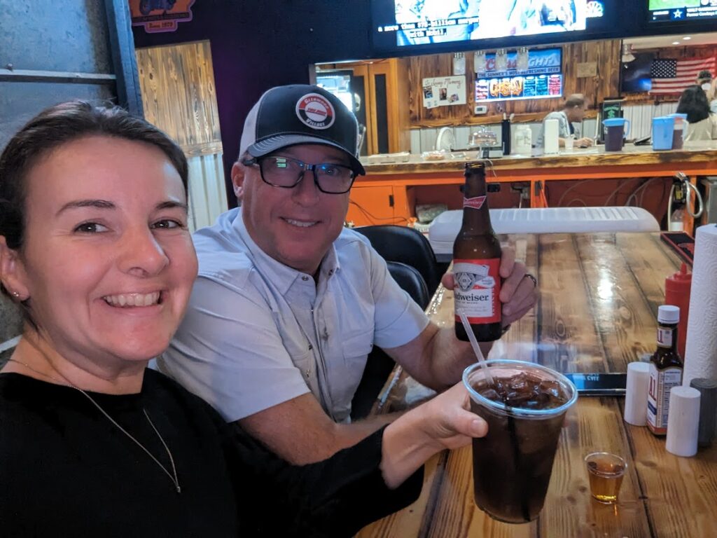 Raising a glass to our first-anniversary getaway